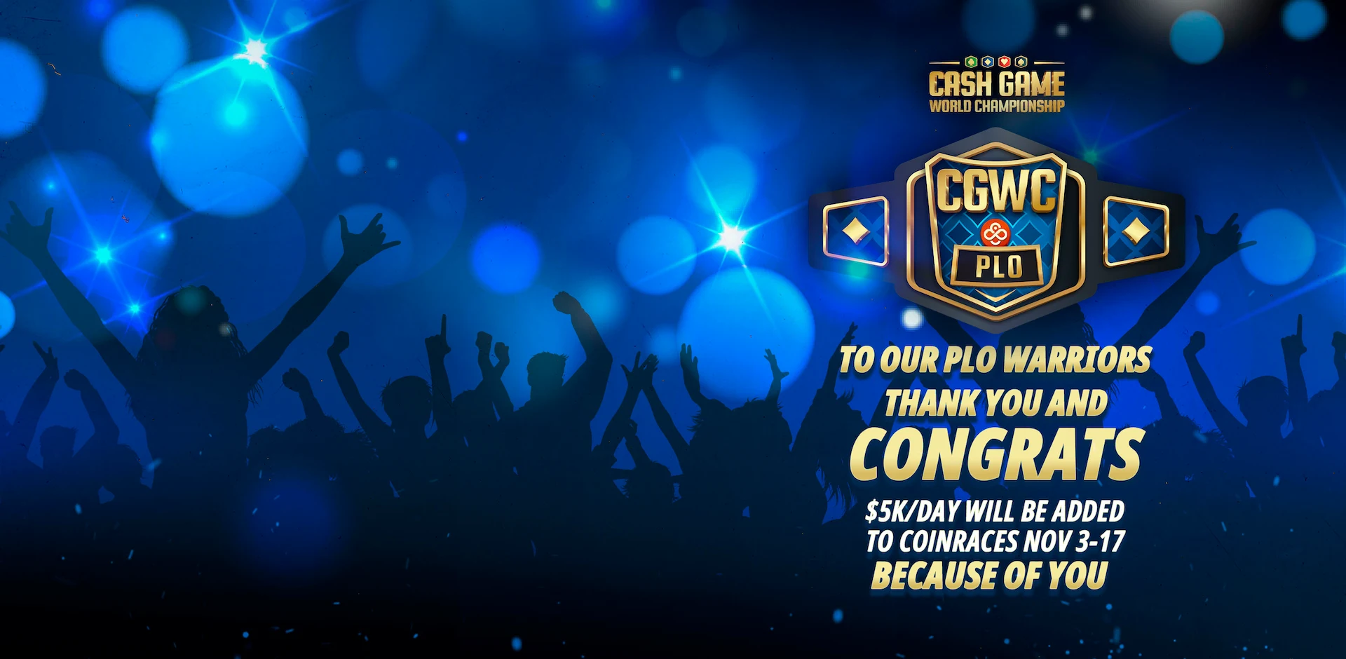 底池限注奥马哈<br />
现金桌世界锦标赛