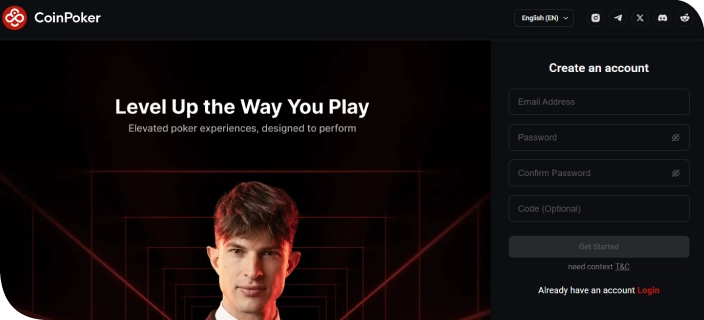 注册并下载 CoinPoker