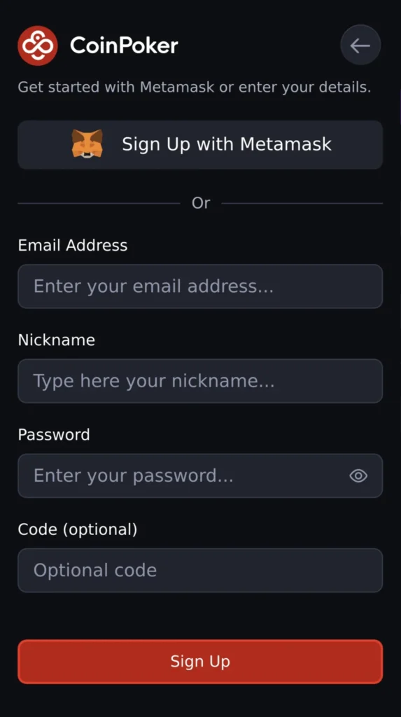Скачайте приложение и зарегистрируйтесь