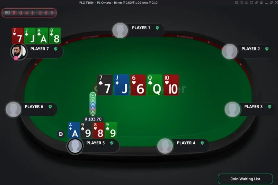 Стол PLO CoinPoker