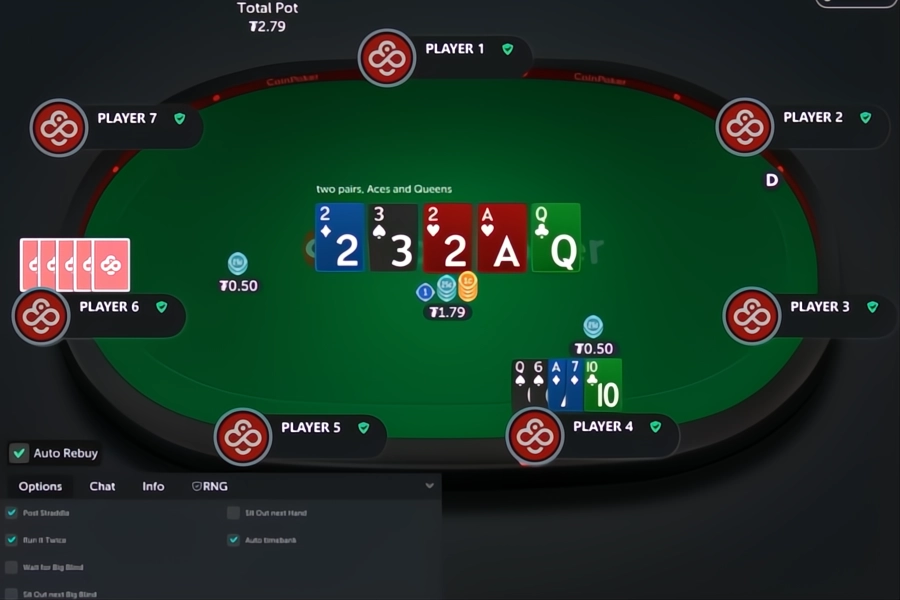 Bàn poker Pot Limit Omaha.