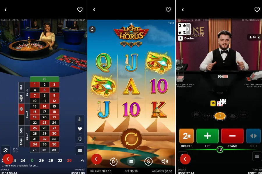 超過 2,000 款賭場遊戲盡在我們的行動應用程式